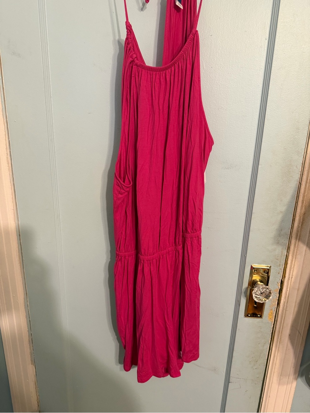 Bright Pink Halter Romper